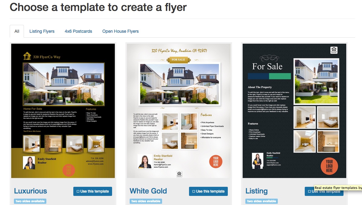 real estate flyer template word