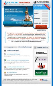 real estate landing pages oil and gas