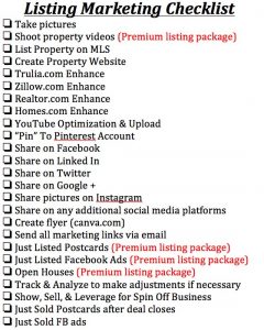 real estate listing marketing plan finallistingchecklist docx