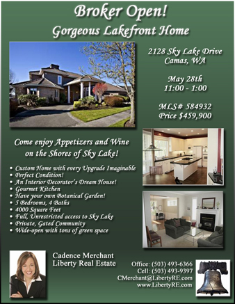 real estate open house flyer