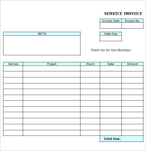 receipt template free blank service invoice template