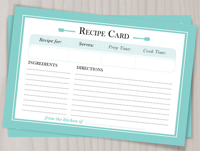 recipe template for word