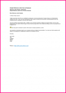 recommendation letter for employee letter of recommendation from current employer