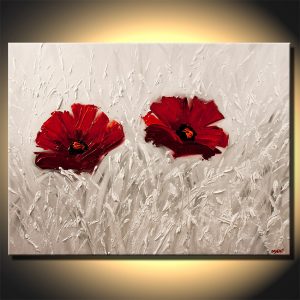 red flower painting red flowers painting on white background