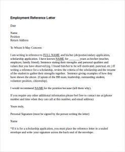 reference letters for employment employment reference letter doc