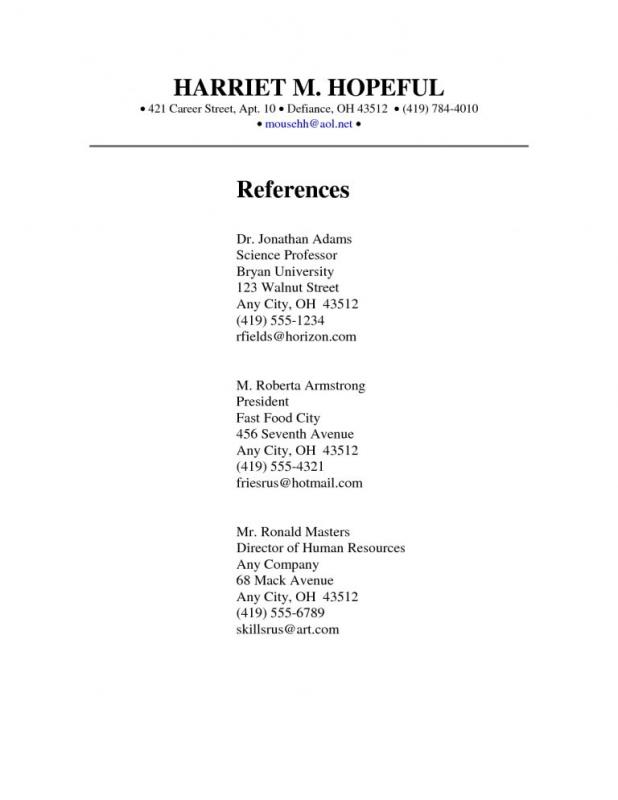 Reference Page Template | Template Business