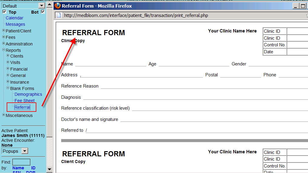 referral form template