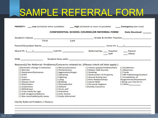 referral form templates