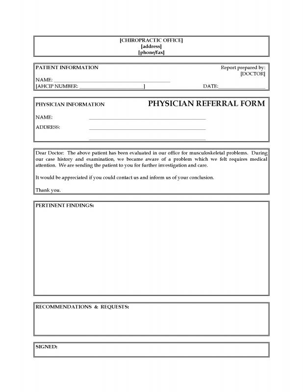 referral forms template