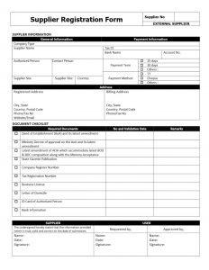 referral forms templates supplier registration form x