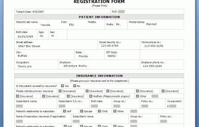 registration form template free printable registration form template