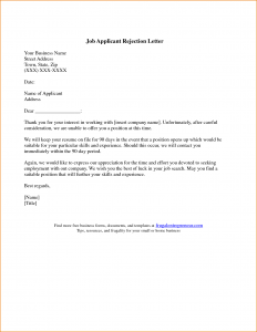 rejection letter template rejection letter sample auuahsyy