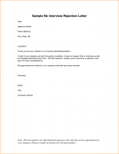 rejection letter template sample rejection letter application how to write a rejection