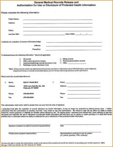 release of medical records form blank medical records release form releaseform