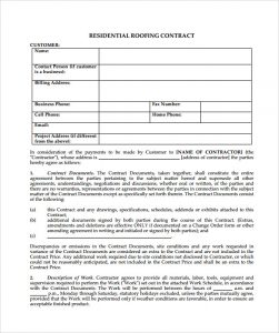 remodeling contract template roofing contract template free