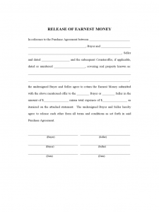 rent receipt pdf release of earnest money d