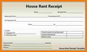rent receipt pdf rent receipt samples house rental receipt format