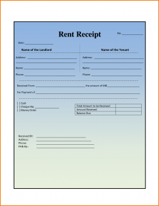 rent receipt pdf rent receipt word