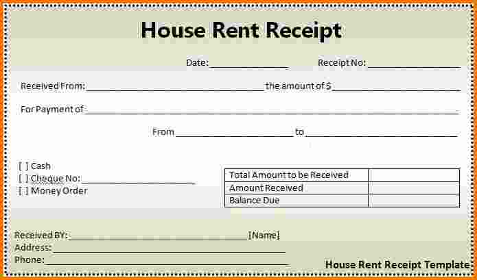 rent receipts template word
