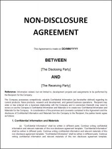 rent to own agreement template non disclosure agreement sample