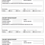 rent to own lease agreement security deposit receipt template per page