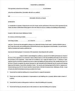 rental agreement doc month to month room rent agreement doc download