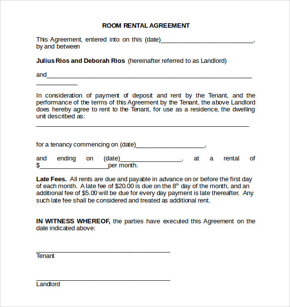 rental agreement doc