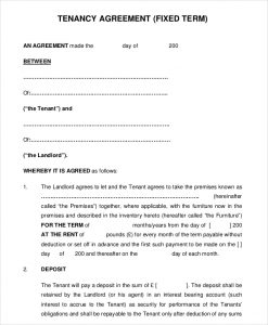 rental agreement pdf pdf format month to month tenancy agreement free download