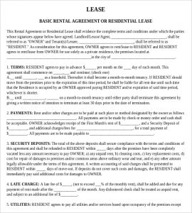 rental agreement template word basic rental agreement template free download