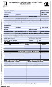 rental application form doc new jersey association of realtors lease application x