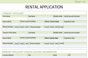 rental application form free aaeffed example form