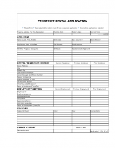 rental application form word tennessee rental application form x