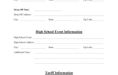 rental contract template limousine high school event contract page