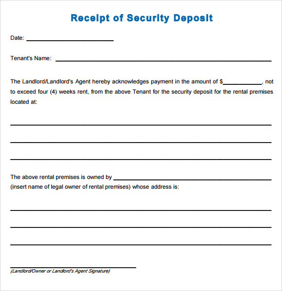 rental payment receipt