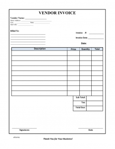 rental payment receipts vendor invoice template x