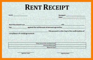 rental receipt template rent receipt sample format word format of rental receipt template free download