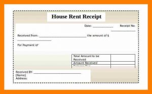 rental receipts format rent paid receipt format