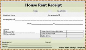 rental receipts format sample rent receipt house rent receipt template