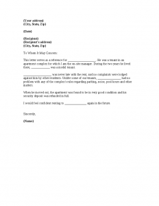 rental reference letters rental reference letter from property manager