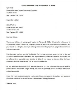rental termination letter editable rental termination letter from landlord to tenant