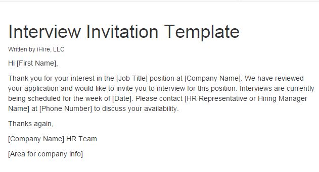 reply to interview invitation email sample