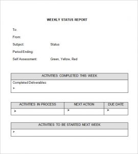 report template word weekly status report template word