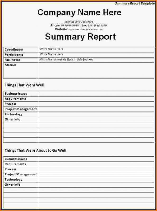 report template word