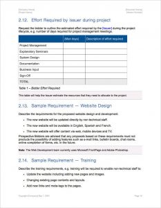 request for proposal template request for proposal template apple iwork pages effort