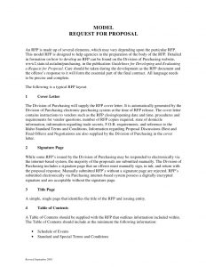 request for proposal template sample request for proposal format
