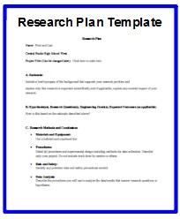 research plan template