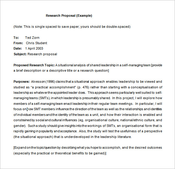 research proposal examples