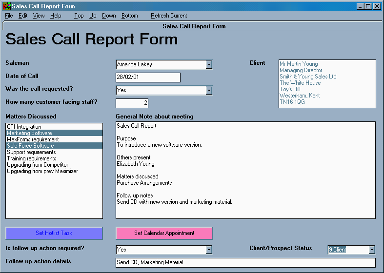 research report example