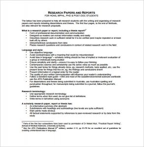 research report format sample research report outline template