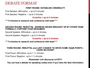 research report formats huckabee debate notes and format w rubric